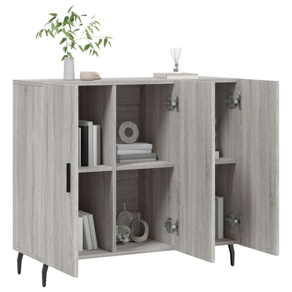 Berkfield Sideboard Grey Sonoma 90x34x80 cm Engineered Wood