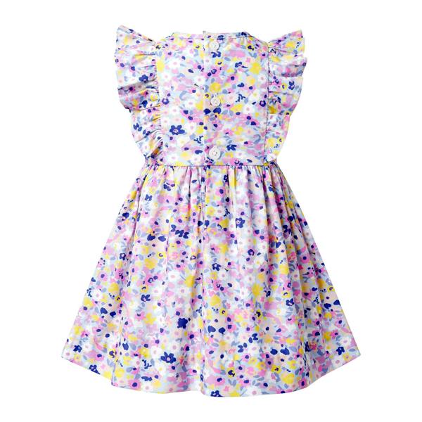 Rachel Riley Mini Pastel Floral Frill Front Dress