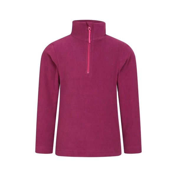 Mountain Warehouse Childrens/Kids Camber II Half Zip Fleece Jacket - Berry