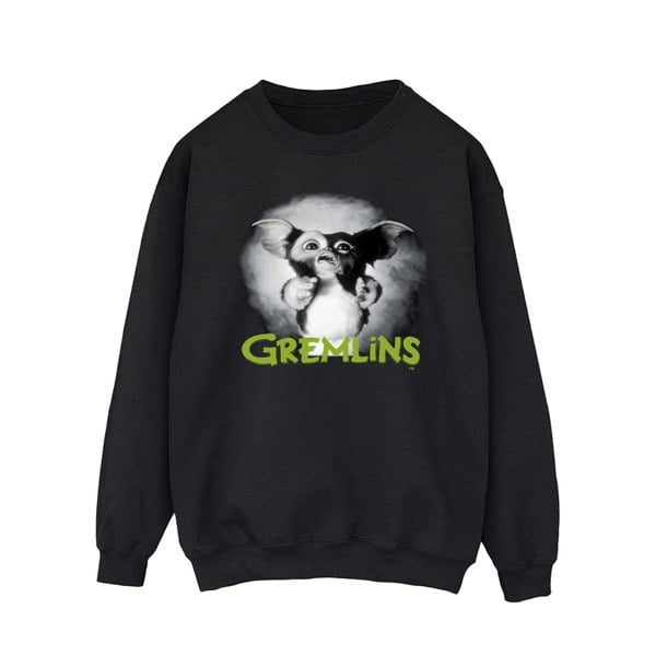 Gremlins Mens Scared Green Sweatshirt - Black