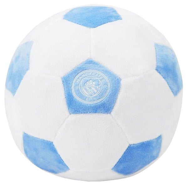 Manchester City FC Football Plush Toy - White/Sky Blue