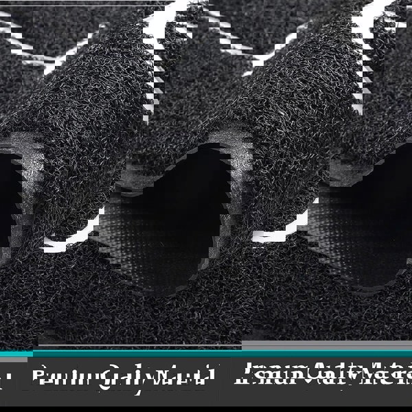 Anyhouz Anymat Doormat Black Hello Lettered PVC Non Slip Dirt Trap Absorbent Mat