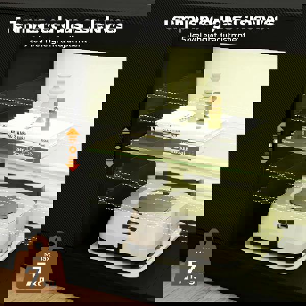 Levede TV Stand Entertainment Unit TV Cabinet Stand Storage with LED 140cm Black