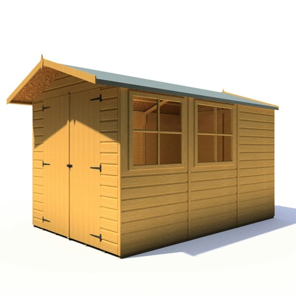 Shire Guernsey 7x10 12mm interlock Clad wooden Shed - Best Shed