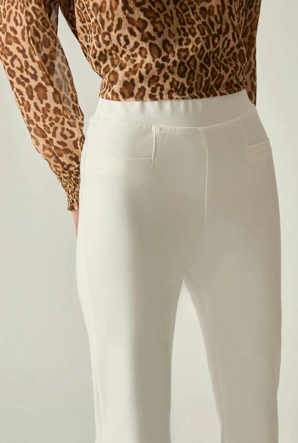 James Lakeland Cream Bootleg Trousers