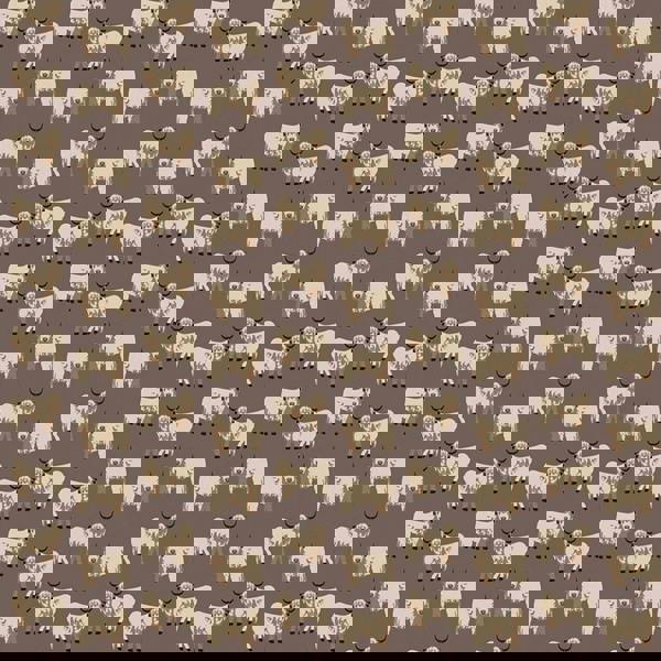 HomeSpace Direct Highland Cow Mocha Throw