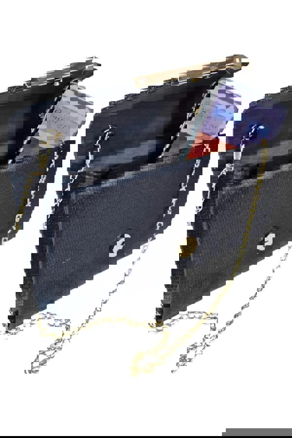 Paulo Due Envelope Glitter Tube Clutch Bag