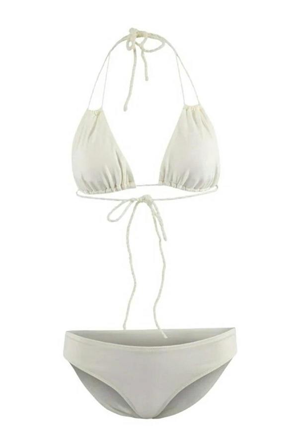 WOVCOR Tunnel Triangle Covered Regular Waist Bikini Set