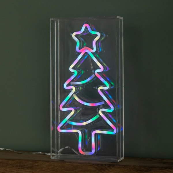 Samuel Alexander 30cm Light up RGB Neon Flex Christmas Tree Decoration