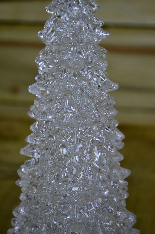 Samuel Alexander 30cm Dual Power LED Water Spinner Christmas Tree With Warm White LEDs