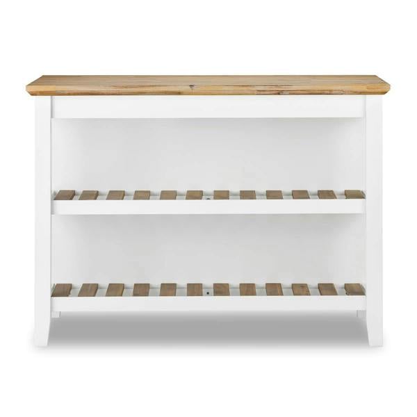 Statement Furniture Florence Breakfast Bar Kitchen Island with Shelves