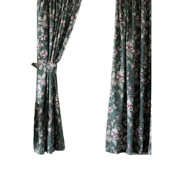 Belledorm Aiyla Pencil Pleat Curtains (Pack Of 2) - Bottle Green - 