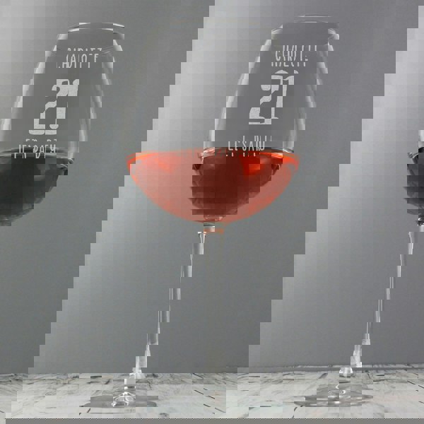 Personalised Memento Company Personalised Big Age Bottle of Wine Glass