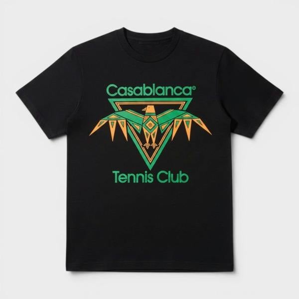 Casablanca Playful Eagle Screen Printed T-Shirt Black