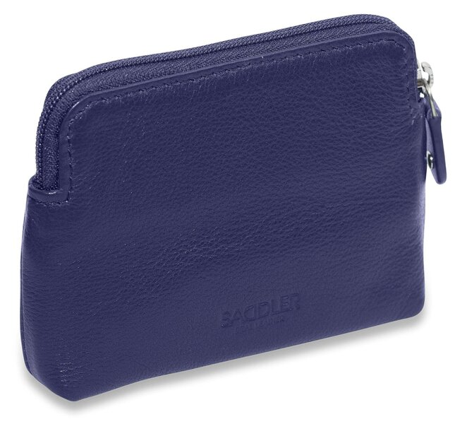 SADDLER Compact Leather Zip-Top Purse "Pia" – Handmade by Saddler | RFID Protected & Gift Boxed | Multi-Functional Card, Coin & Key Holder