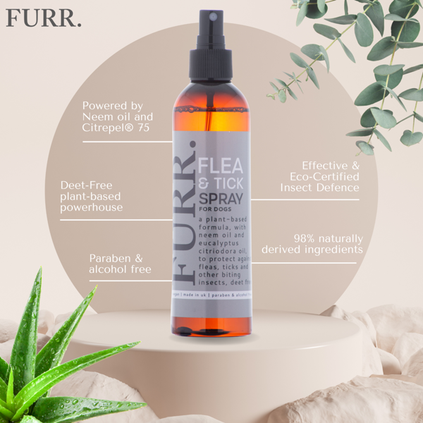 FURR Flea & Tick Spray 250ml x2 Natural, Plant-Based Formula