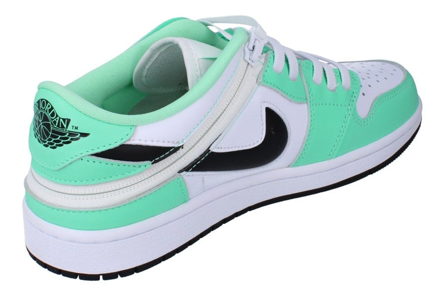 Nike Air Jordan 1 Low Flyease Mens Trainers Dm1206  131 - White Black Green Glow 131 - Photo 2