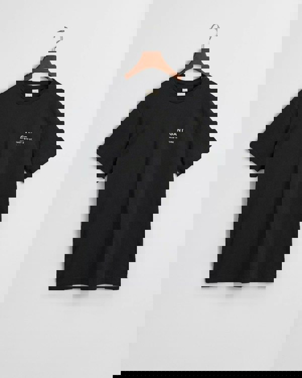 GANT Mens Small Graphic Short Sleeve T-Shirt - 5 Black