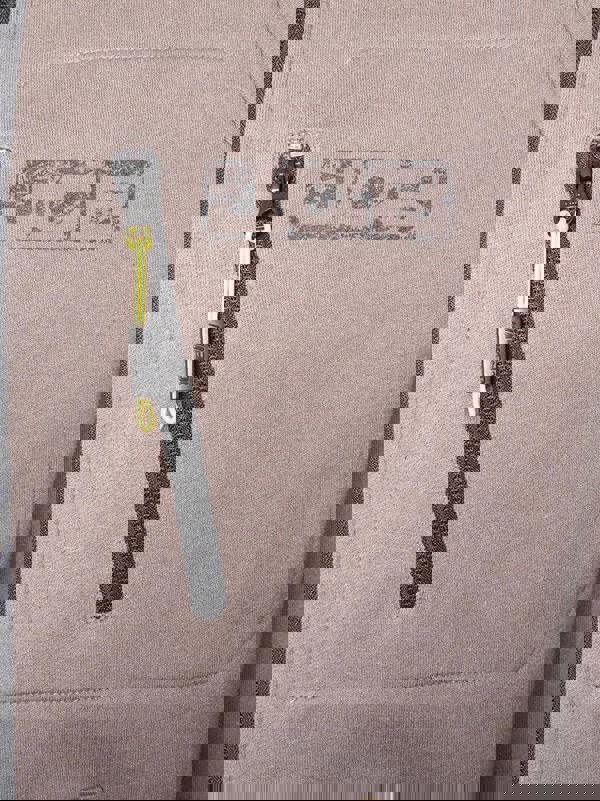 JCB Zip Thru Mens Trade Work Sweat Shirt Full Zip Hoodie, close-up of the hoodie showcasing a black zipper pocket with a yellow pull tab on a grey hoodie.