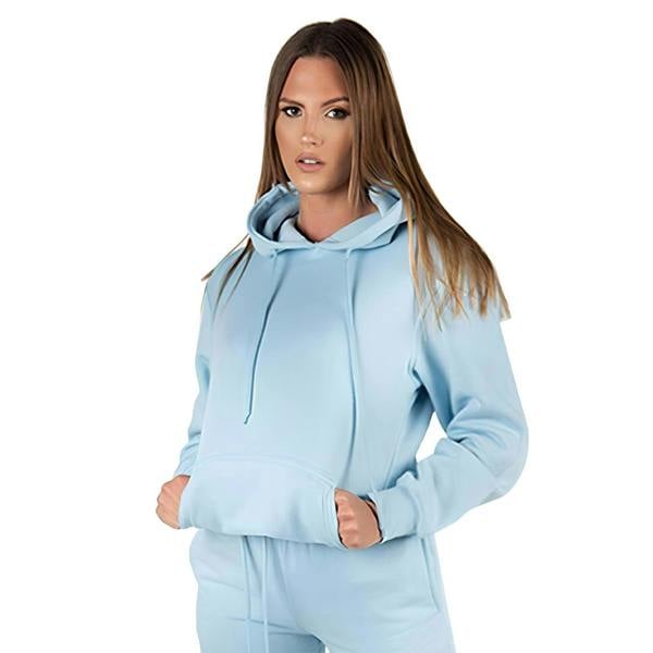 Wellworth Baby Blue Womens Loungewear Hoodie Soft Comfy Pullover Casual Wear