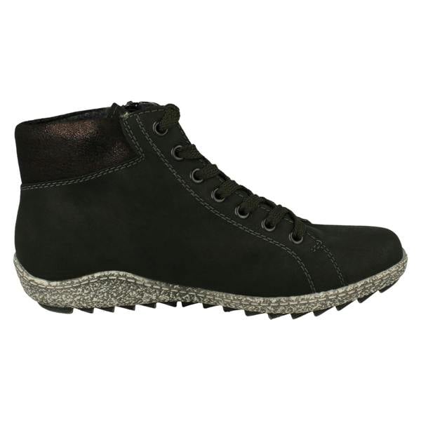 Rieker Ladies Rieker Casual Rieker-Tex Ankle Boots with Lace and Zip Fastening L7502