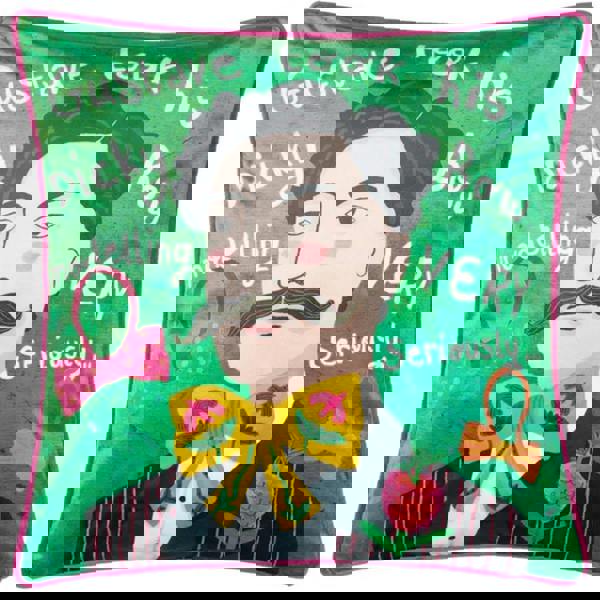 Furn Gustave Illustration Cushion Cover - Green