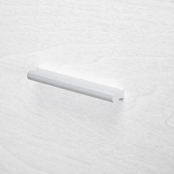 White wood-effect cabinet drawer pull handle