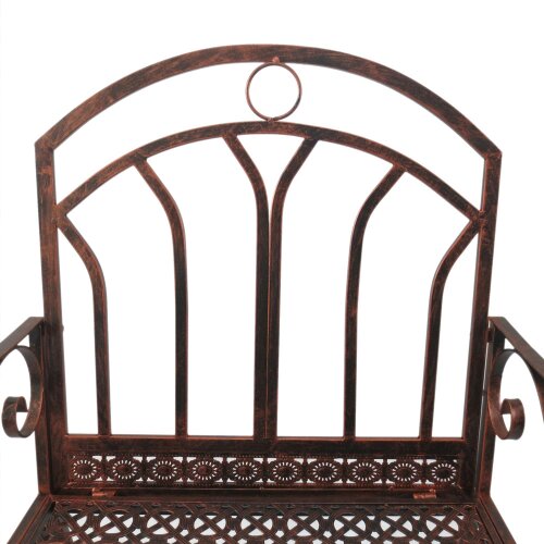 Wyld Haus Pabasa Vintage Inspired Metal Bronze Single Outdoor Rocking Armchair