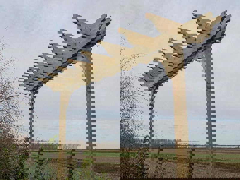 Arbor Garden Solutions Sculpted Double Beam Pergola, Plant Climbing Arbour - Sculpted brace