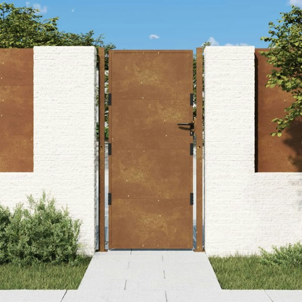Berkfield Garden Gate 105x180 cm Corten Steel