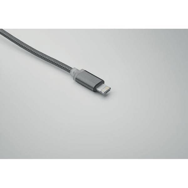 MidOcean 4 in 1 Keyring Charging Cable - Titanium - 
