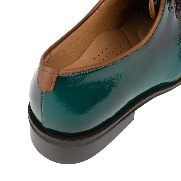 Embassy London Kiss - Green - Women's patent leather lace up shoe