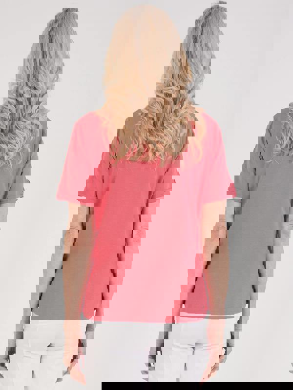 TIGI Pomegranate Notch Neck Top