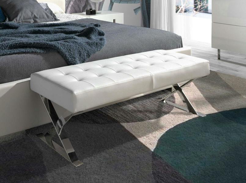 Angel Cerdá White Leatherette Bench 5001