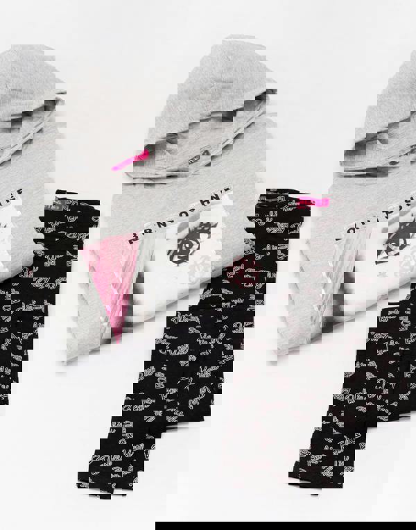 Barbie Girls Grey Born To Shine Photographic Print Hoodie and Legging Set