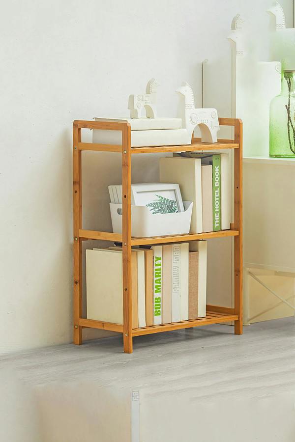 Living and Home 3 Tier Wood Audriel Bookcase
