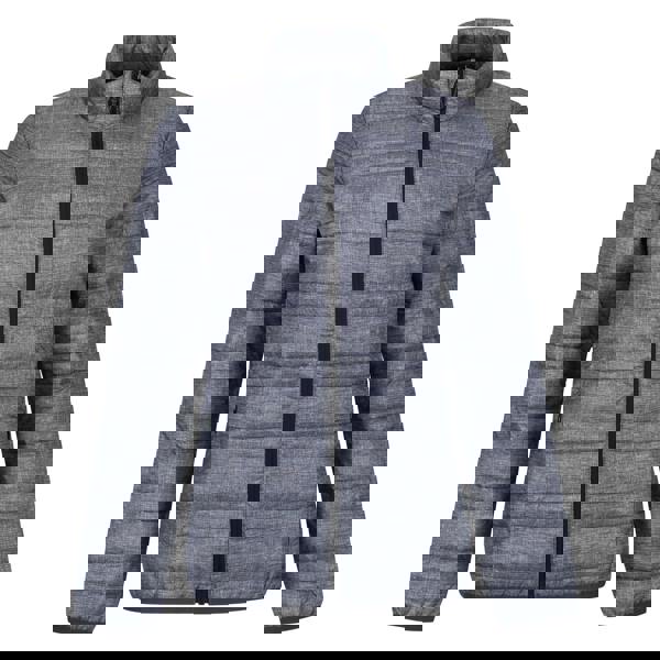 Regatta Professional Womens/Ladies Quilted Baffled Jacket - Grey Marl/Black - 