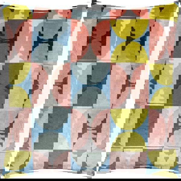 Paoletti Bardot Cut Velvet Cushion Cover - Pink/Avocado Green