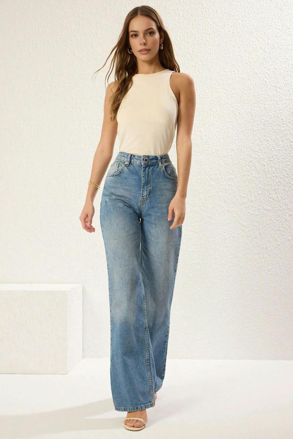 WOVCOR High Waist Wide Leg Jeans