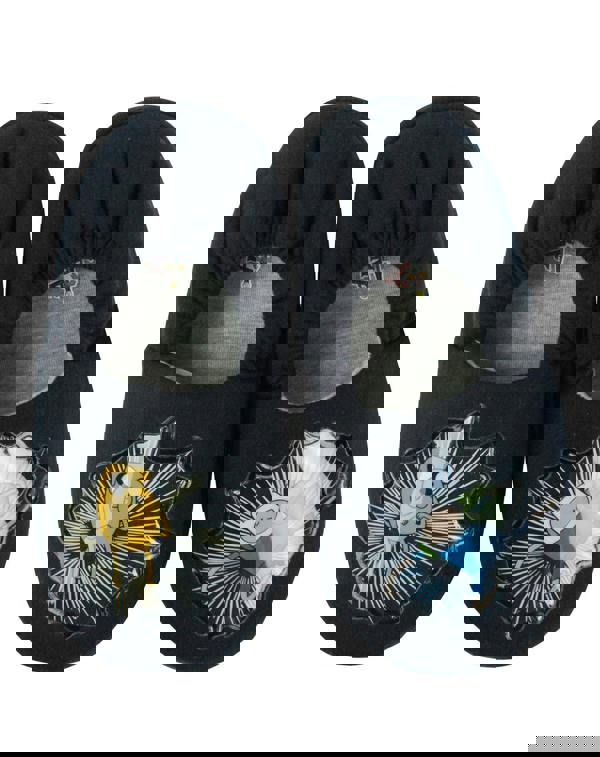 Adventure Time Boys Black Novelty 3D Multi-Character Mule Slippers