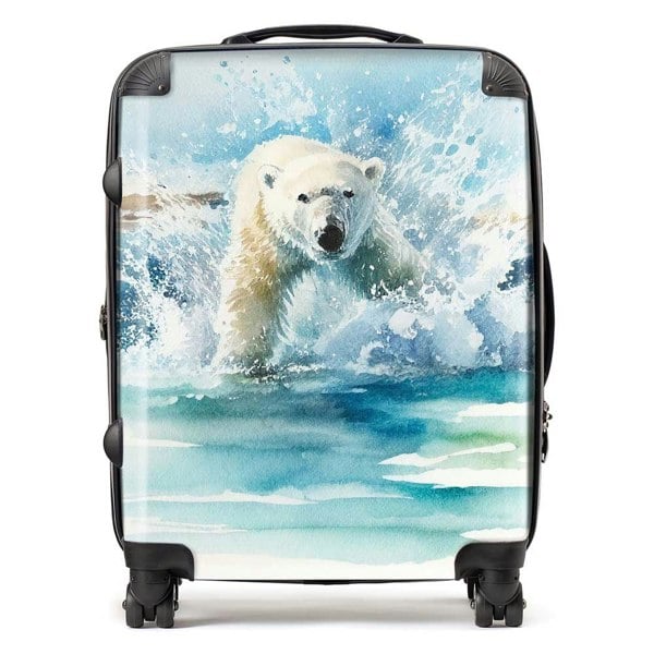 Warren Reed Hunting Polar Bear Watercolour Suitcase