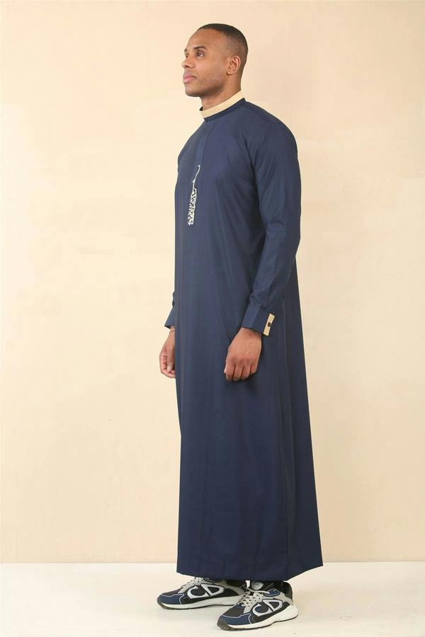Infinity Leather Men's Thobe Arab Saudi Emirati Islamic Clothing Jubba Robe