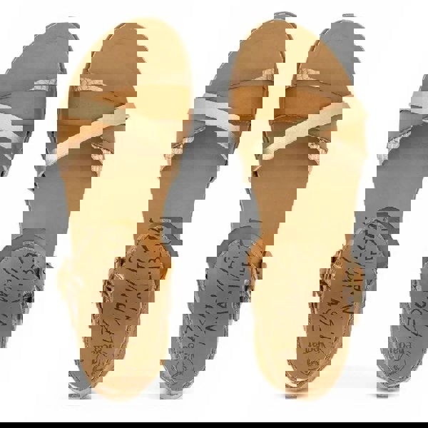 Blowfish Malibu Monti-B - Women's Tan Strappy Buckle Wedge Sandals