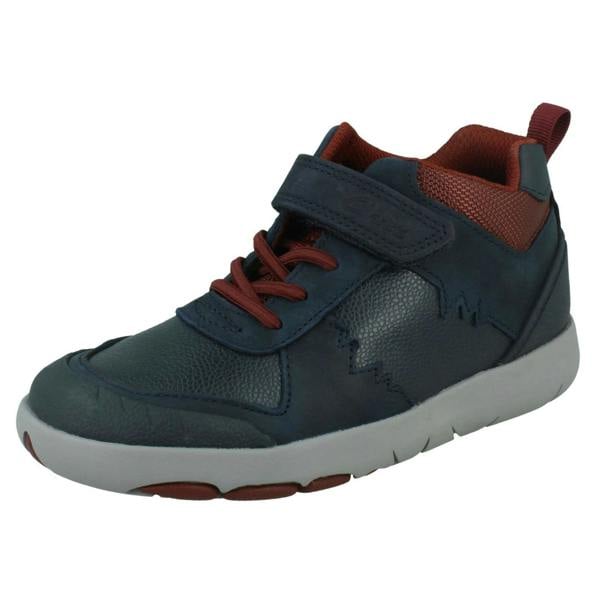 Clarks Boys Clarks Casual Hi-Top Trainers Rex Park K