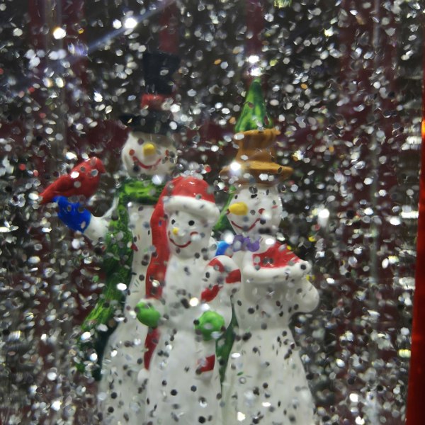 Samuel Alexander 26.5cm Christmas Water Spinner Telephone Box Design with Snowman Scene  Dual Power