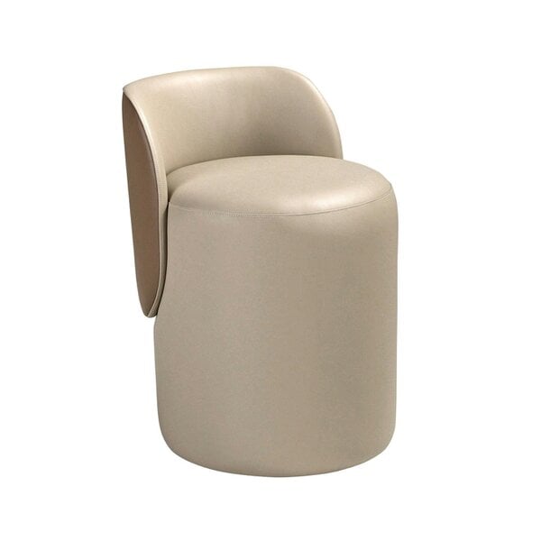 Angel Cerdá Faux leatherette puff in mink and brown 5187