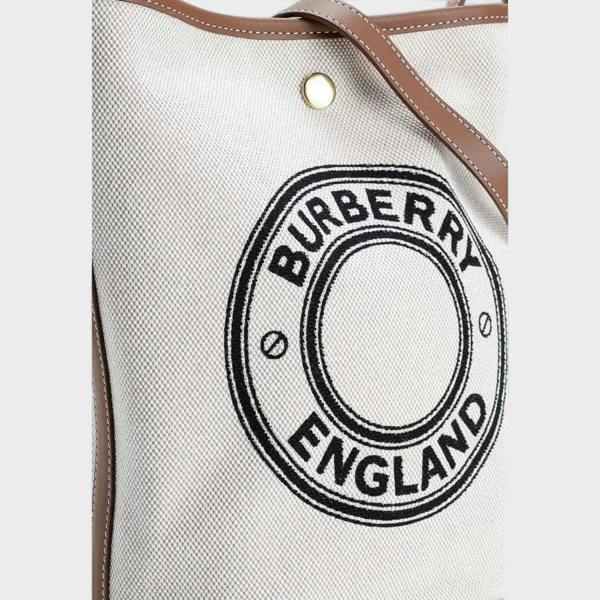 Burberry Roundel Medium Bucket Bag Dark Wheat Beige