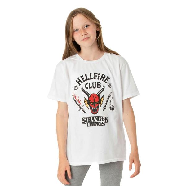 Stranger Things Childrens/Kids Hellfire Club T-Shirt - White - 