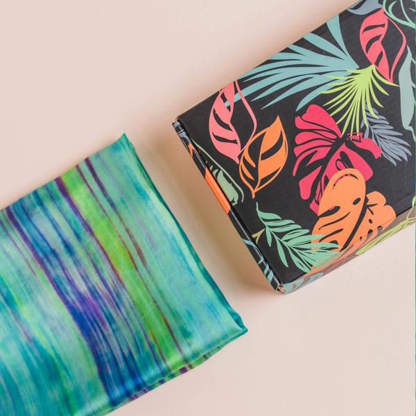 Pastel Rainbow Silk Scarf – Hand-Dyed Mulberry Silk, Beach Wrap & Gift for Her
