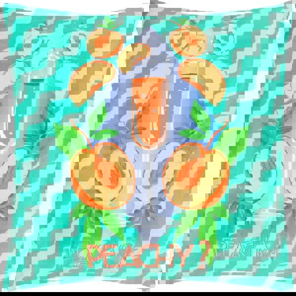 Furn Peachy Abstract Outdoor Cushion Cover - Aqua